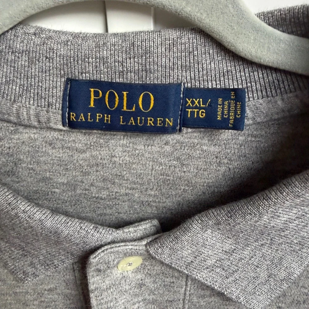 Polo Ralph Lauren Polo Shirt Mens XXL Gray Short Sleeve Cotton Pony Logo Preppy